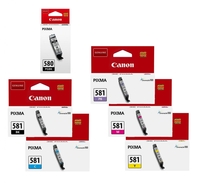 Canon Original PGI-580PGBK + CLI-581 Druckerpatronen 6er-Multipack - BK/C/PB/M/Y/BK