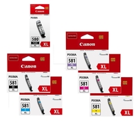Canon Original PGI-580XL PGBK + CLI-581XL Druckerpatronen 6er-Multipack - BK/C/PB/M/Y/BK