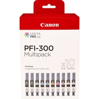Canon PFI-MBK/PBK/CO/GY/R/C/M/Y/PC/PM 10 Ink Cartridge Multi