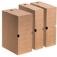 Cartonia Archivboxen Archivbox,  Natur,  10 Stück 8cm für lose Dokumente 8, 3 x 34, 0 x 25, 2 cm