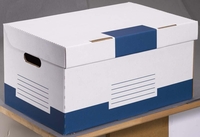 Cartonia Archivcontainer Container Box blau 10Stk für individuelle Aufbewahrung 54, 8 x 36, 4 x 26, 8 cm