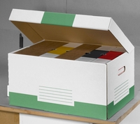 Cartonia Archivcontainer Container-Klappd.Box Gn 10Stk für individuelle Aufbewahrung 54, 8 x 36, 4 x 26, 8 cm