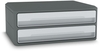 cep Schubladenboxen cep Modul 2Schübe grau 1090116361 DIN A4 quer 37, 0 x 27, 5 x 14, 6 cm