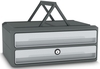 cep Schubladenboxen cep Modul 2Schübe Schloß grau 1091116361 DIN A4 quer 37, 0 x 27, 5 x 14, 6 cm