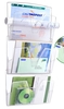 cep Wandprospekthalter Wand-Prospekthalter 3f.Transp. DIN A4 3-Fach Transparent