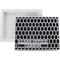 Clean Office Carbon Feinstaubfilter inkl. Geruchsfilter,  2er Set weiß/ schwarz 15x12x4 cm (800.50.50)