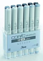 COPIC® Layoutmarker Copic Sketch 12er Grau Set CG 1.0 + 6.0 mm Mehrfarbig