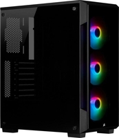Corsair iCUE 220T in Schwarz mit RGB-Beleuchtung - Front Glass Edition