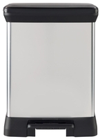 curver Mülleimer DECOBIN DUO Abfallei 10+18l sm 10, 0 + 18, 0 l Silber