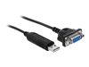 Delock - Kabel seriell - USB (M) zu DB-9 (W) - 1.8 m - Schwa