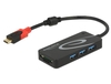 DeLOCK Externer USB 3.1 Gen 1 Type-CHub zu USB Typ-A + SD Card Reader