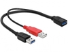 DeLOCK Kabel USB 3.0 Typ A Stecker / USB Typ A Stecker zu USB 3.0 Typ A Buchse 30cm