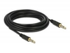 DeLOCK Klinkenkabel 3, 5 mm 4 Pin Stecker zu Stecker 5 m schwarz