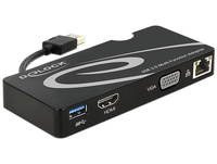 DeLOCK USB 3.0 Adapter zu HDMI / VGA + Gigabit LAN