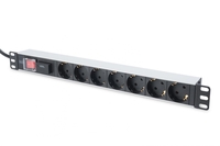 DIGITUS 1HE Aluminium Steckdosenleiste 7-fach