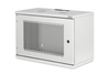 Digitus 7HE 19"-Wandgehäuse SOHO unmontiert perforierte Fronttür RAL 7035 grau