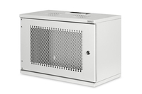 Digitus 7HE 19"-Wandgehäuse SOHO unmontiert perforierte Fronttür RAL 7035 grau