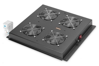 Digitus Dachlüftermodule für 19" Unique- und Dynamic Basic Schränke 2 Lüfter RAL9005 schwarz (DN-19 FAN-4-B-N)
