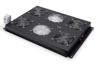 Digitus Dachlüftermodule für 19" Unique Schränke 4 Lüfter RAL9005 schwarz