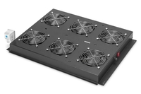 Digitus Dachlüftermodule für 19" Unique Schränke 6 Lüfter RAL9005 schwarz