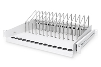 Digitus Fachboden 19"-Schränke ausziehbar für Smartphones,  Tablets,  Notebooks bis 50kg 1HE RAL7035 grau (DN-97664)