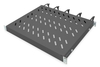 Digitus Fachboden 19"-Schränke festeinbau für 600mm Tiefe bis 120kg 1HE inkl. Kabelmanagement RAL9005 schwarz (DN-97681)