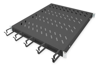 Digitus Fachboden 19"-Schränke festeinbau für 800mm Tiefe bis 120kg 1HE inkl. Kabelmanagement RAL9005 schwarz (DN-97683)
