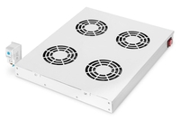 Digitus Lüftermodule für 19"-Schränke 4 Lüfter RAL7035 grau (DN-19 FAN-4-HO)