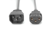 DIGITUS Netzkabelverlängerung,  1, 8m,  schwarz C13 auf C14 - IEC 60320 - Kaltgerätekabel-Verlängerung H05VV-F3G 0.75qmm