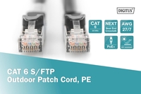 DIGITUS Outdoor Patch-Kabel RJ-45 (M) zu RJ-45 (M) 5m Kupfer S/FTP Cat 6 schwarz