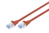 DIGITUS Patch-Kabel RJ-45 (M) zu RJ-45 (M) 0.5m CCA SF/UTP Cat 5e rot (DK-1532-005/R)