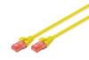 DIGITUS Patch-Kabel RJ-45 (M) zu RJ-45 (M) 0.5m Kupfer U/UTP Cat 6 gelb (DK-1617-005/Y)