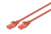 DIGITUS Patch-Kabel RJ-45 (M) zu RJ-45 (M) 0.5m Kupfer U/UTP Cat 6 rot (DK-1617-005/R)