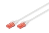 DIGITUS Patch-Kabel RJ-45 (M) zu RJ-45 (M) 0.5m Kupfer U/UTP Cat 6 weiß (DK-1617-005/WH)