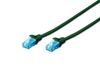 DIGITUS Patch-Kabel RJ-45 (M) zu RJ-45 (M) 1 m CCA U/UTP Cat 5e grün (DK-1512-010/G)