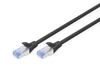 DIGITUS Patch-Kabel RJ-45 (M) zu RJ-45 (M) 1m CCA SF/UTP Cat 5e schwarz (DK-1532-010/BL)