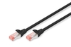 DIGITUS Patch-Kabel RJ-45 (M) zu RJ-45 (M) 1m Kupfer S/FTP Cat 6 schwarz (DK-1644-010/BL)