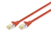 DIGITUS Patch-Kabel RJ-45 (M) zu RJ-45 (M) 1m Kupfer S/FTP Cat 6a rot (DK-1644-A-010/R)