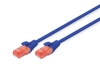 DIGITUS Patch-Kabel RJ-45 (M) zu RJ-45 (M) 1m Kupfer U/UTP Cat 6 blau (DK-1617-010/B)