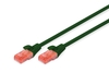 DIGITUS Patch-Kabel RJ-45 (M) zu RJ-45 (M) 2m Kupfer U/UTP Cat 6 grün (DK-1617-020/G)