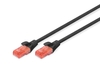 DIGITUS Patch-Kabel RJ-45 (M) zu RJ-45 (M) 2m Kupfer U/UTP Cat 6 schwarz (DK-1617-020/BL)