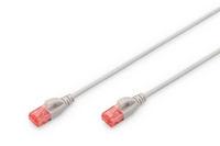 DIGITUS Patch-Kabel Slim RJ-45 (M) zu RJ-45 (M) 0.25m Kupfer U/UTP Cat 6 grau (DK-1617-0025S)