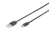 DIGITUS USB Type-C Verbindungskabel,  Typ C auf A 480MB,  2.0 Version,  schwarz