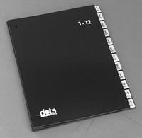dots Pultordner DIN A4 12 Taben schwarz