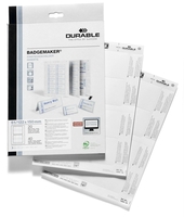 DURABLE Beschriftungsschilder Dp Einsteckschild 61x150 40St. 15, 0 x 6, 1 cm weiß
