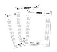 DURABLE Beschriftungsschilder Dp Einsteckschild 61x210 20St. 21, 0 x 6, 1 cm weiß