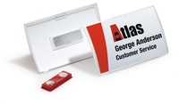 DURABLE CLICK FOLD Namensschilder 40 x 75 mm mit Magnet PP - 10 Stück