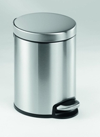 DURABLE Kosmetikeimer Treteimer Slowmotion 5l Edelst 5, 0 l edelstahl
