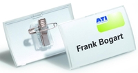 DURABLE Namensschilder Click Fold, 4x7, 5cm, kombik., 25s 7.5 cm x 4 cm PP-Folie Transparent