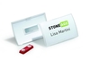 DURABLE Namensschilder Click Fold, 5, 4x9cm, magnet, 10St 9 cm x 5.4 cm PP-Folie Transparent